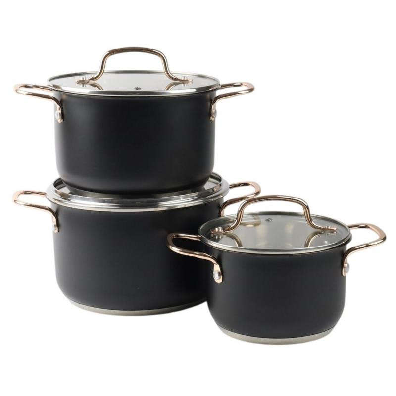 Garnki  6 elementów nierdzewne Hausmann Elite